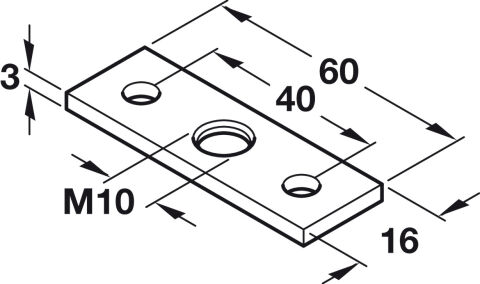 Häfele Vidalı plaka Baza ayarı montajı için - 40 mm 637.09.008