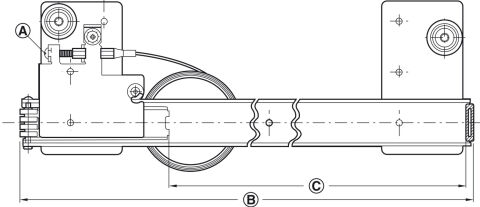 Häfele Slido F-Park71 16A Ahşap pivot kayar kapaklar set 408 mm ≤16 kg Kılavuz: Siyah 408.25.340