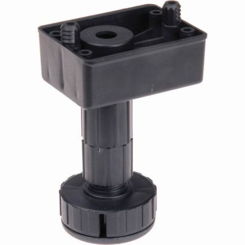 Hafele PFT03 Baza Ayağı Dübelli Siyah 140mm