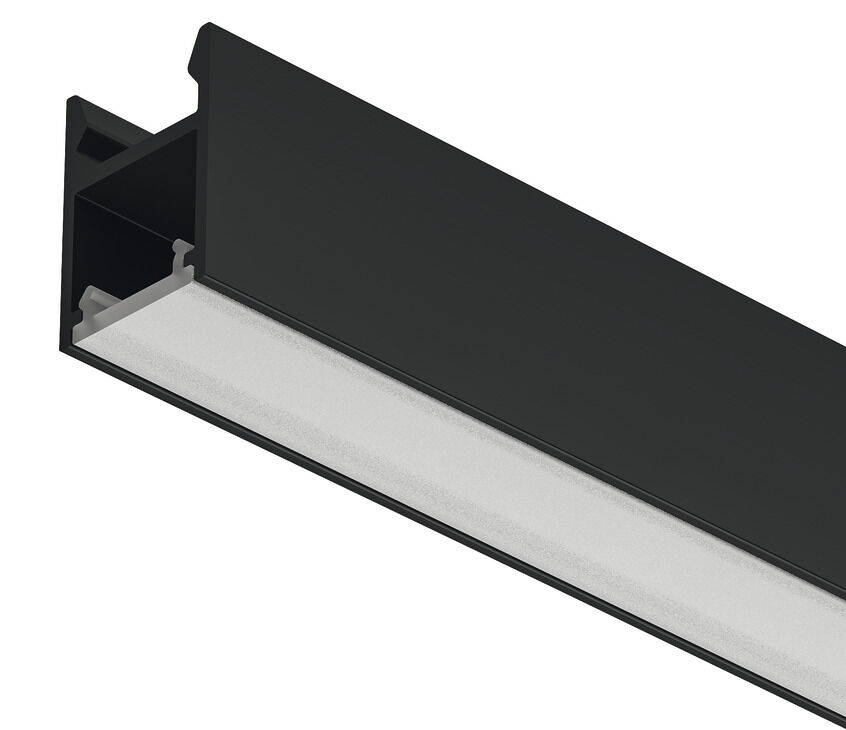Alttan montaj için profil 8 mm şerit LED aydınlatmalar Profile: Siyah Eloksal; Diffuser: 833.94.117