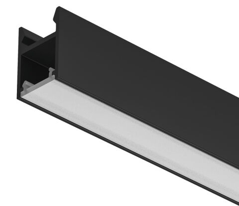 Alttan montaj için profil 8 mm şerit LED aydınlatmalar Profile: Siyah Eloksal; Diffuser: 833.94.117