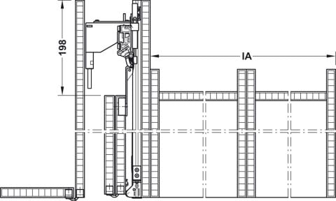 Ahşap pivot kayar kapaklar, Hafele Slido F-Park72 60B, set