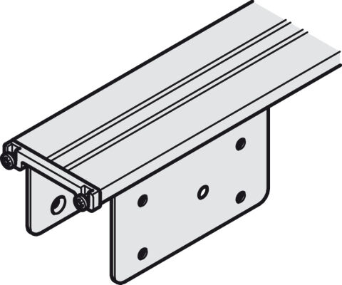 Häfele bağlantı profili üst ve altı bağlamak ve örtmek 117 mm 9,10 mm 408.45.109