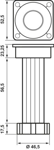 Häfele PFT06 Baza Ayağı 150 mm - 100 mm Açık Gri Vidalanarak 637.20.701
