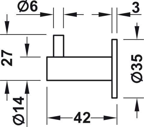 Gardırop askısı, Hafele Deco, paslanmaz çelik - 844.28.100