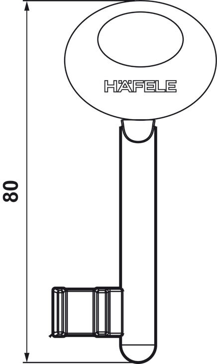 Häfele H40.01 - H45.01 - H40.04 (Oda Tipi) CB Anahtar N 1 916.85.820