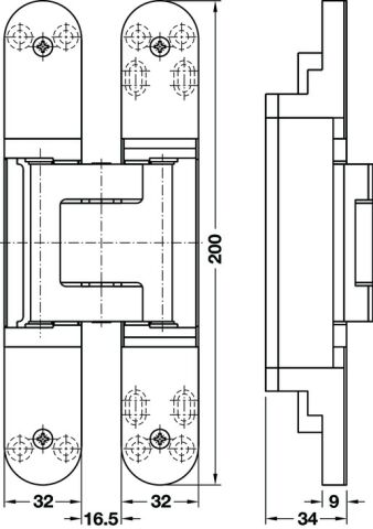 Hafele Kapı menteşesi, Simonswerk TECTUS TE 540 3D