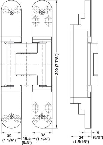 Hafele Kapı menteşesi, Simonswerk TECTUS TE 540 3D