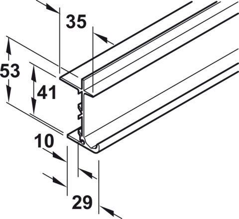 Häfele Slido F-Fold62 40A Kayar kapak donanımı set ≤20 kg Rulo: Plastik 410.25.000