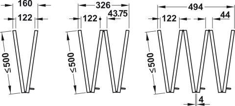 Häfele Slido F-Fold62 40A Kayar kapak donanımı set ≤20 kg Rulo: Plastik 410.25.000