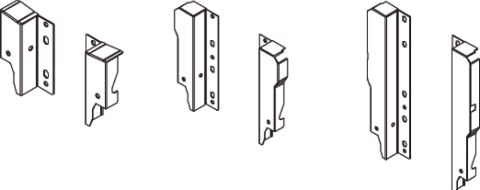 Arka panel braketi, Hafele Matrix S35, 84 mm çekmece yan