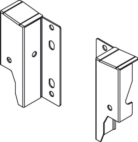 Arka panel braketi, Hafele Matrix S35, 84 mm çekmece yan