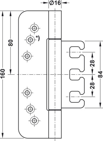 Hafele Pr.dr.hg.stst.mat. B 160mm - 924.25.230