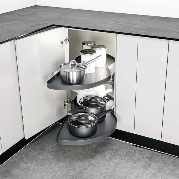 Hafele MOVEBOARD Köşe Kiler Sistemi Antrasit Sağ 500mm