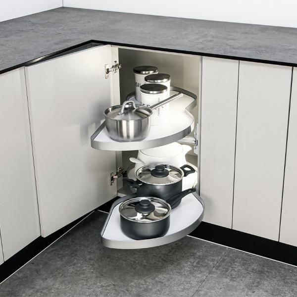 Hafele MOVEBOARD Köşe Kiler Sistemi Gümüş Sol 450mm