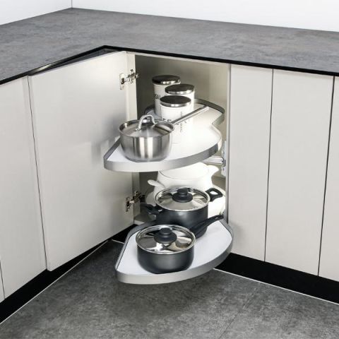 Hafele MOVEBOARD Köşe Kiler Sistemi Gümüş Sağ 500mm