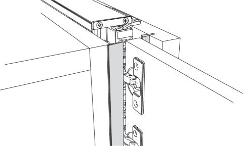 Hafele EXEDRA GRAVITY Kapama profil 3000mm siyh