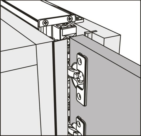 Hafele EXEDRA GRAVITY Kapama profil 3000mm siyh