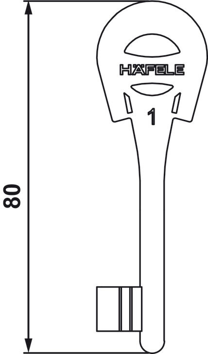 Häfele H55.05 - H50.06 - 50.08 (Oda Tipi) CB Anahtar N 8 916.85.837