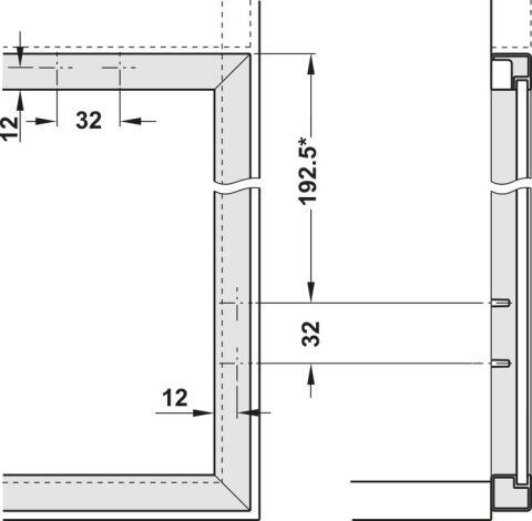 Häfele Metalla 510 A/SM 110° Gizli menteşe tam bini Nikel kaplama 329.17.600