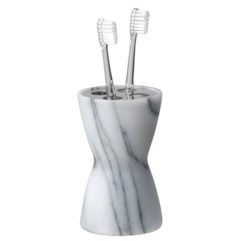 Hafele WHITE MARBLE Diş fırçalık,beyaz mermer