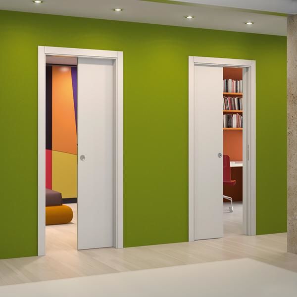 Hafele UNILATAREL B Duvar İçi Yan Yana Kayar Kapı Seti Çift Kanat 700+700x2100mm