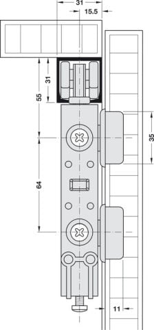 Hafele Silent Fold 40 Orta menteşe - 409.63.710