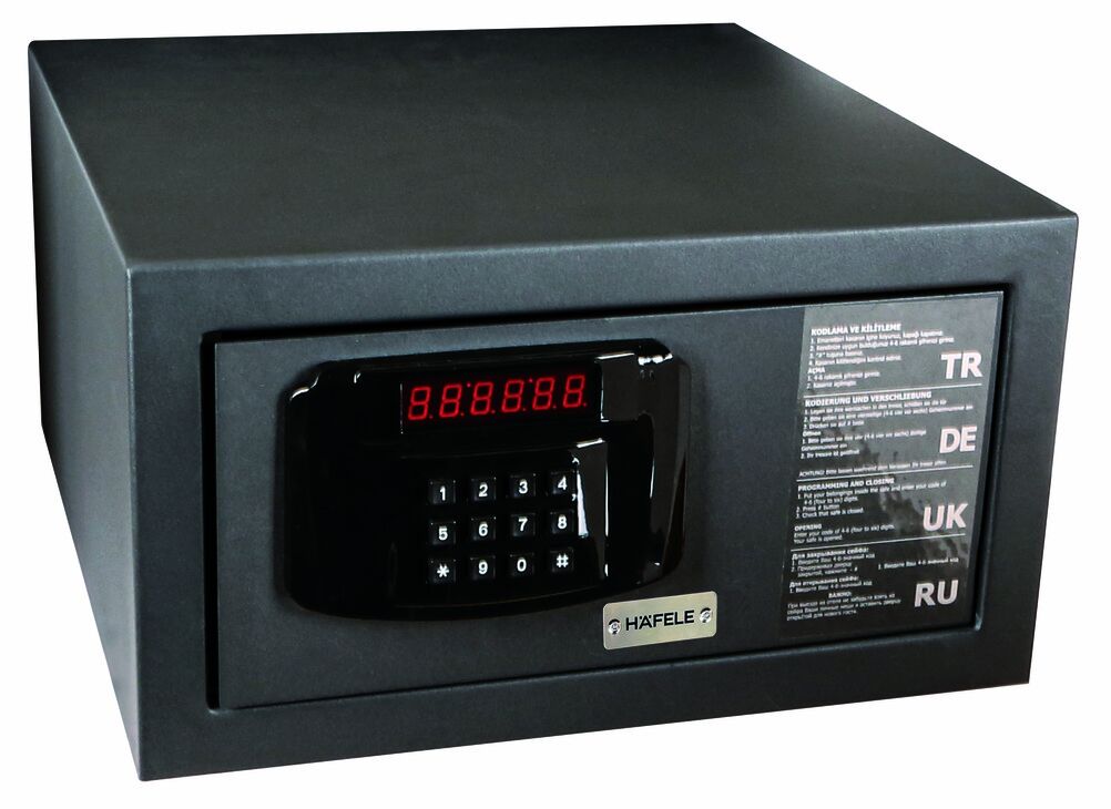 Häfele NEPTUN Güvenlik Kasası Çelik Elektronik 220x400x420 mm Antrasit gri Mat 836.35.502