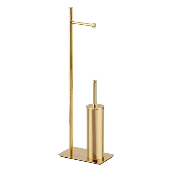 Hafele VENERE Ayaklı Tuvalet Kağıtlığı ve Fırça Parlak Altın