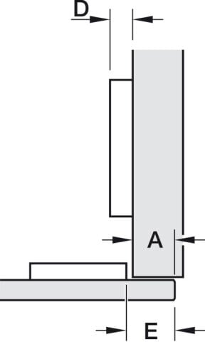 Häfele Metalla 510 A/SM 110°/Push 110° Tas menteşe tam Nikel kaplama 329.26.701
