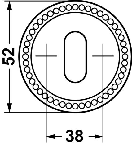 Häfele CALISTO KK Kapı Kolu Rozeti Çift Zamak 52 mm Parlak Altın 901.59.542
