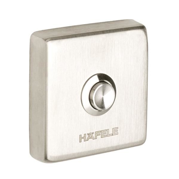 Hafele Kapı Zili Kare Paslanmaz Çelik Mat 52mm