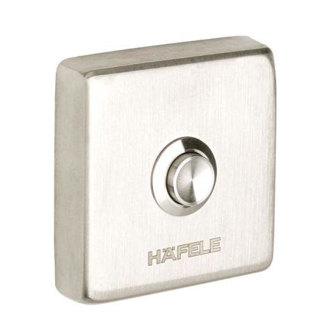Hafele Kapı Zili Kare Paslanmaz Çelik Mat 52mm