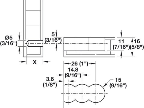 Hafele RTA bağlantı elemanı, Lamello Cabineo - 267.91.253