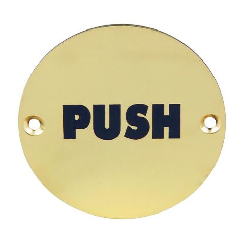 Hafele Sembol push parlak pirinç 75mm