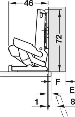 Häfele Metalla 510 / Metalla 510 Push Tas menteşe 329.43.900