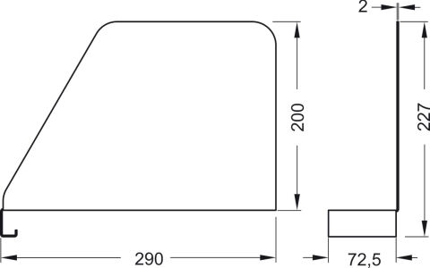 Häfele VARIANT-F - Kitap Desteği 72,50 mm 227 mm Açık gri 424.81.590