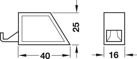 Häfele Basma mandalı Metalla 510 Push - Gri 329.44.501