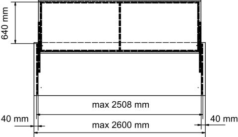 Häfele CHEF Kayar Tezgah Mekanizması Alüminyum 640 mm Eloksal 80 kg 642.19.972
