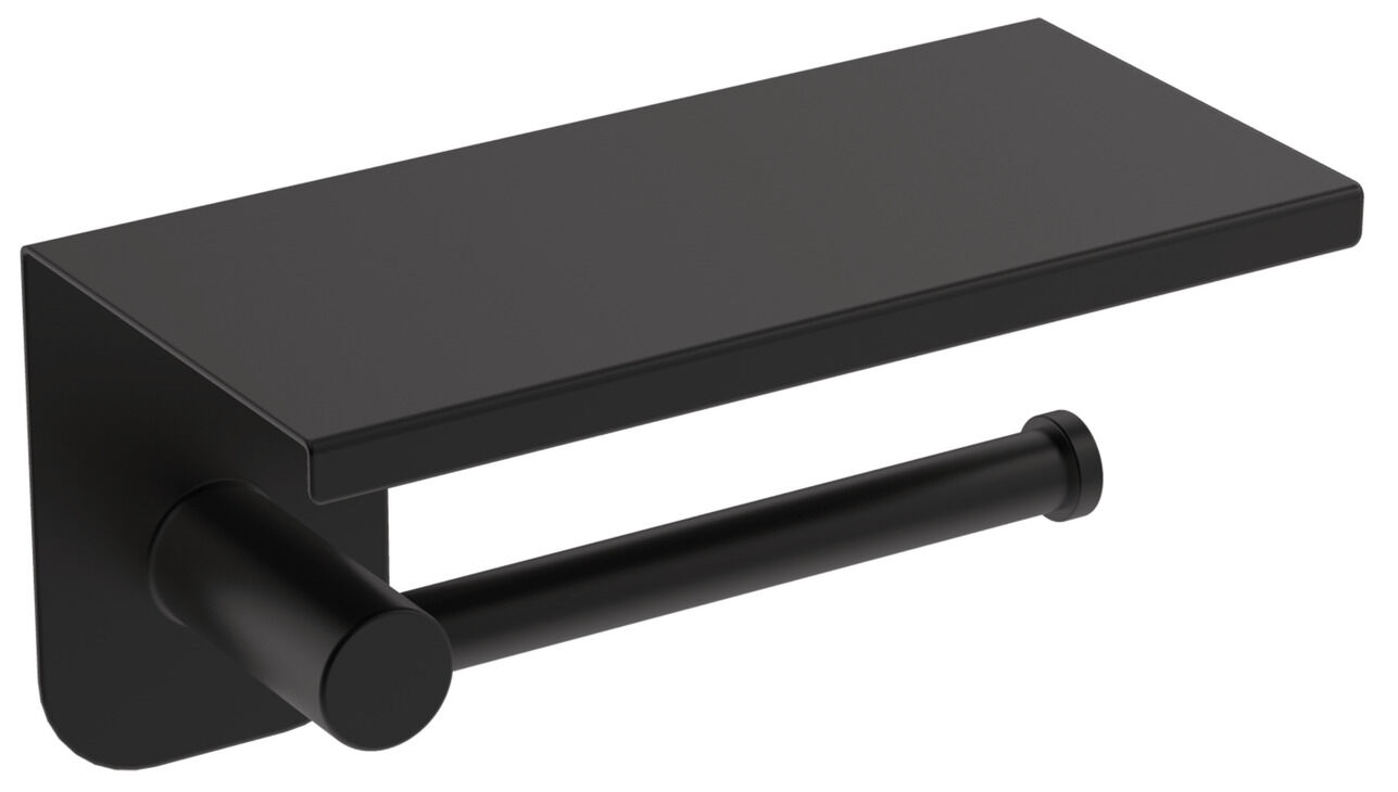 Häfele OZO - Etajerli Tuvalet Kağıtlık 95x190x90 mm Mat Siyah Duvara monte, 580.67.144