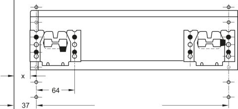 Häfele Bilyalı Çekmece Rayı 555mm - Açık Gri 70 kg 425.05.967