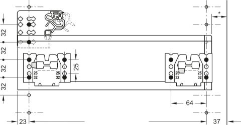 Häfele Bilyalı Çekmece Rayı 555mm - Açık Gri 70 kg 425.05.967