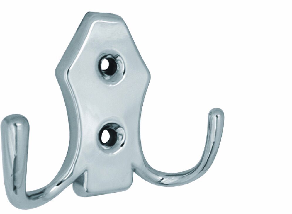 Häfele HUGGY JR Vestiyer Askısı Klasik İkili Zamak 32 mm 72 mm 50 mm Krom Renkli Parlak 845.10.010