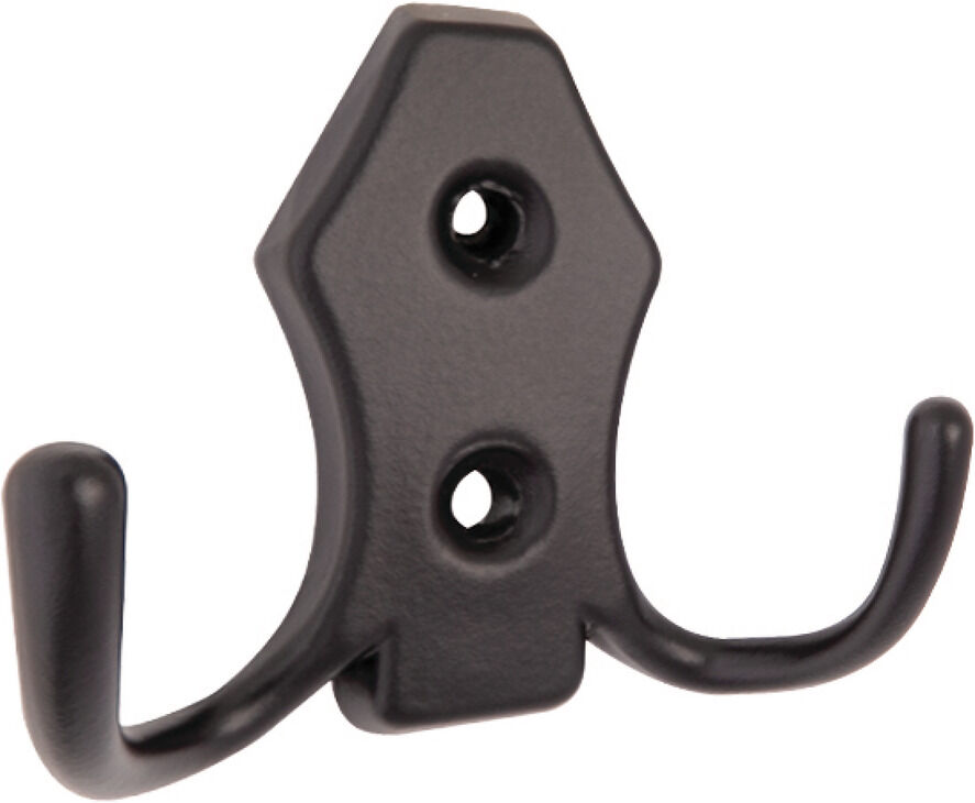 Häfele HUGGY JR Vestiyer Askısı Klasik İkili Zamak 32 mm 72 mm 50 mm Siyah Mat 845.10.012