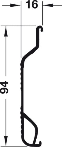 Häfele Tasarım ön panel duvar ünitesi sistemleri 93 mm 693 mm 425.20.394