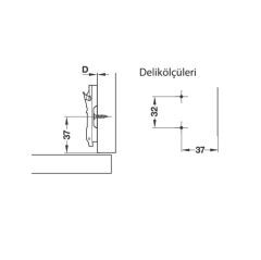 Hafele Duomatıc SM H Taban Vidalı 3mm - 329.68.003