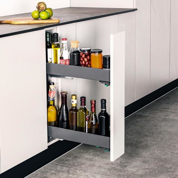 Hafele K-LINE 15 Şişelik Antrasit 150mm