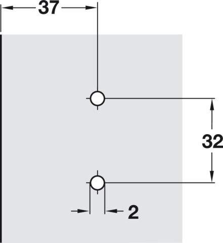 Häfele Metalla 510 SM Haç tipi menteşe tabanı Zamak 2 mm Nikel kaplama 329.71.506