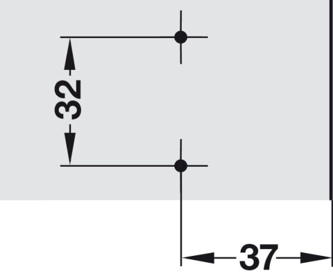 Häfele Metalla 510 SM Haç tipi menteşe tabanı Zamak 2 mm Nikel kaplama 329.71.506