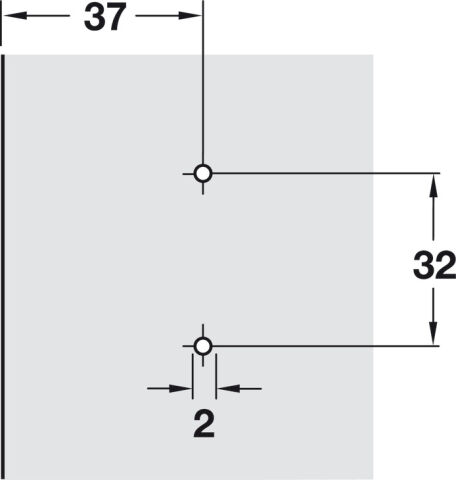 Häfele Metalla 510 SM Haç tipi menteşe tabanı çelik Nikel kaplama 329.74.503